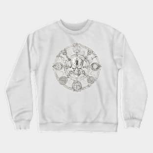 Arcane Occult Symbols on Deathly Die Crewneck Sweatshirt